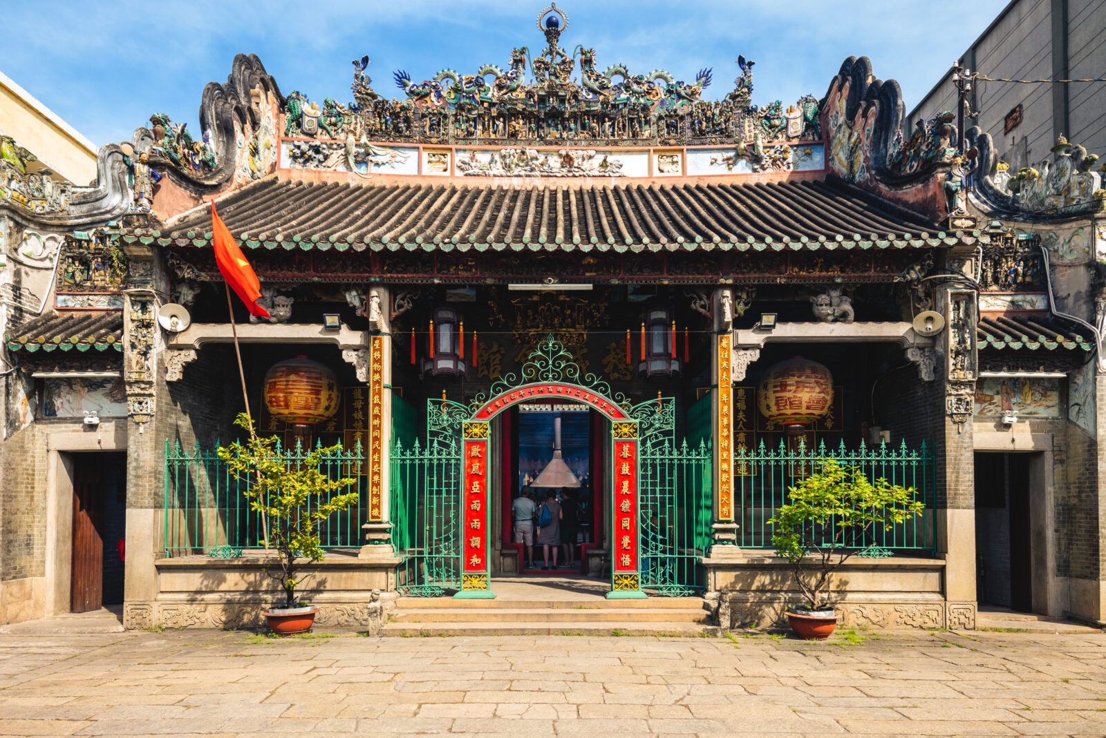 Ba Thien Hau Temple, heavenly queen temple, in Cholon district of saigon, Vietnam. It is a Buddhist temple built in 1760 dedicated to the Chinese sea goddess, Mazu, Lady of the Sea.